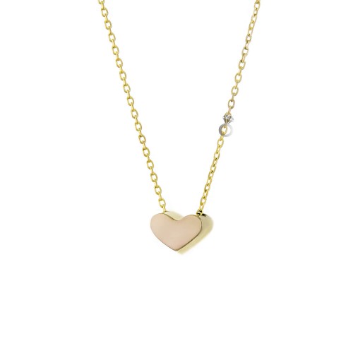 Γυναικείο Κολιέ Χρυσό 14κ Καρδιά